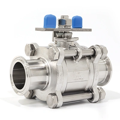 Quick-Install Three-Piece Manual Ball Valve with Butterfly Handle