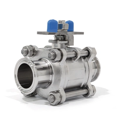 Quick-Install Three-Piece Manual Ball Valve with Butterfly Handle